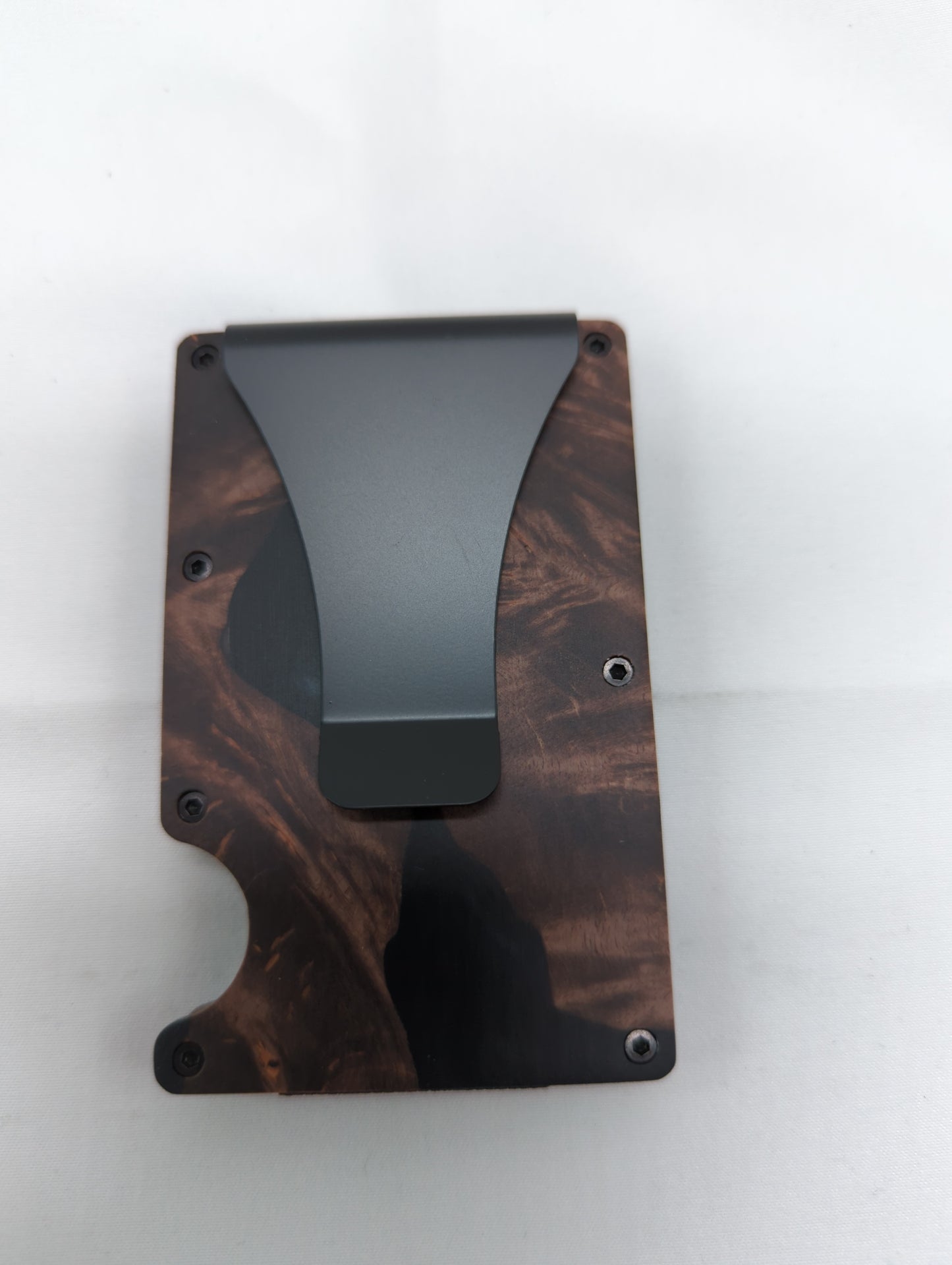 Wood & Black Resin Wallet