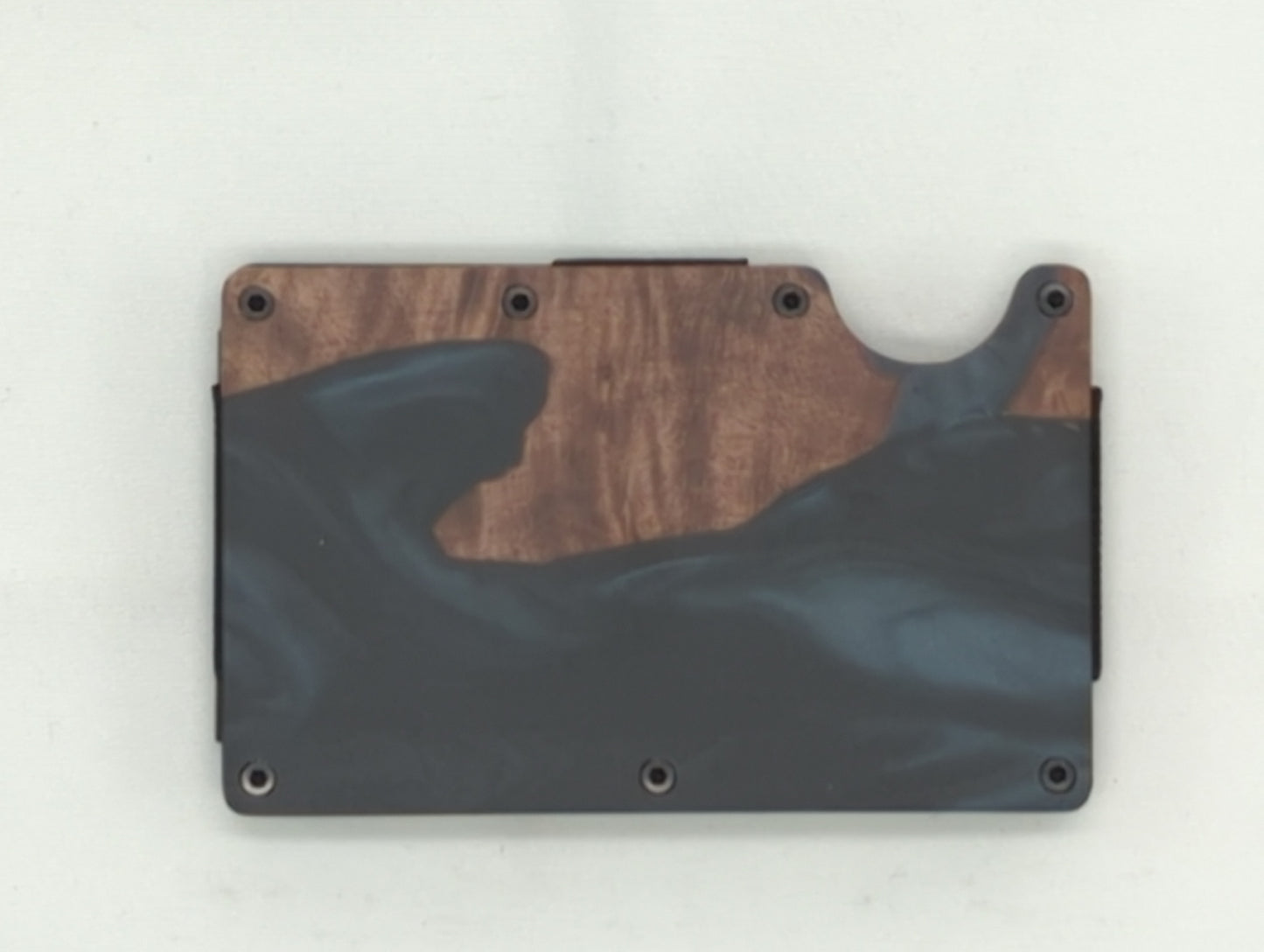 Wood & Black Resin Wallet