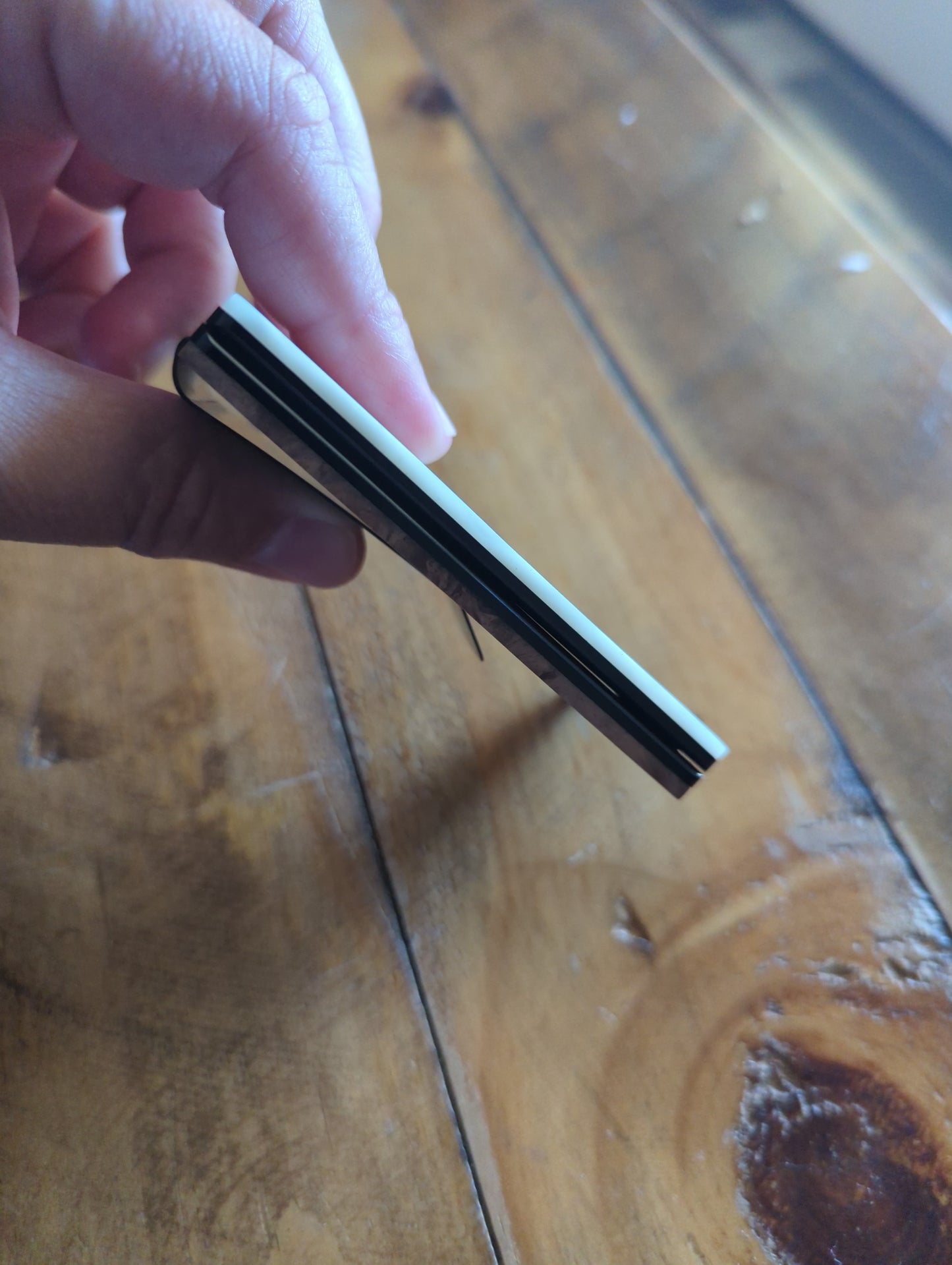 Wood & White Resin Wallet