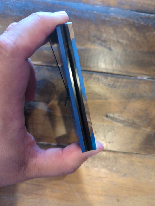 Wood & Blue Resin Wallet